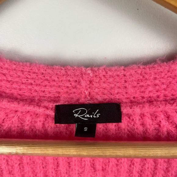 Rails Josie fuzzy Cardigan in Malibu Pink Wool Blend Size small - Picture 4 of 7